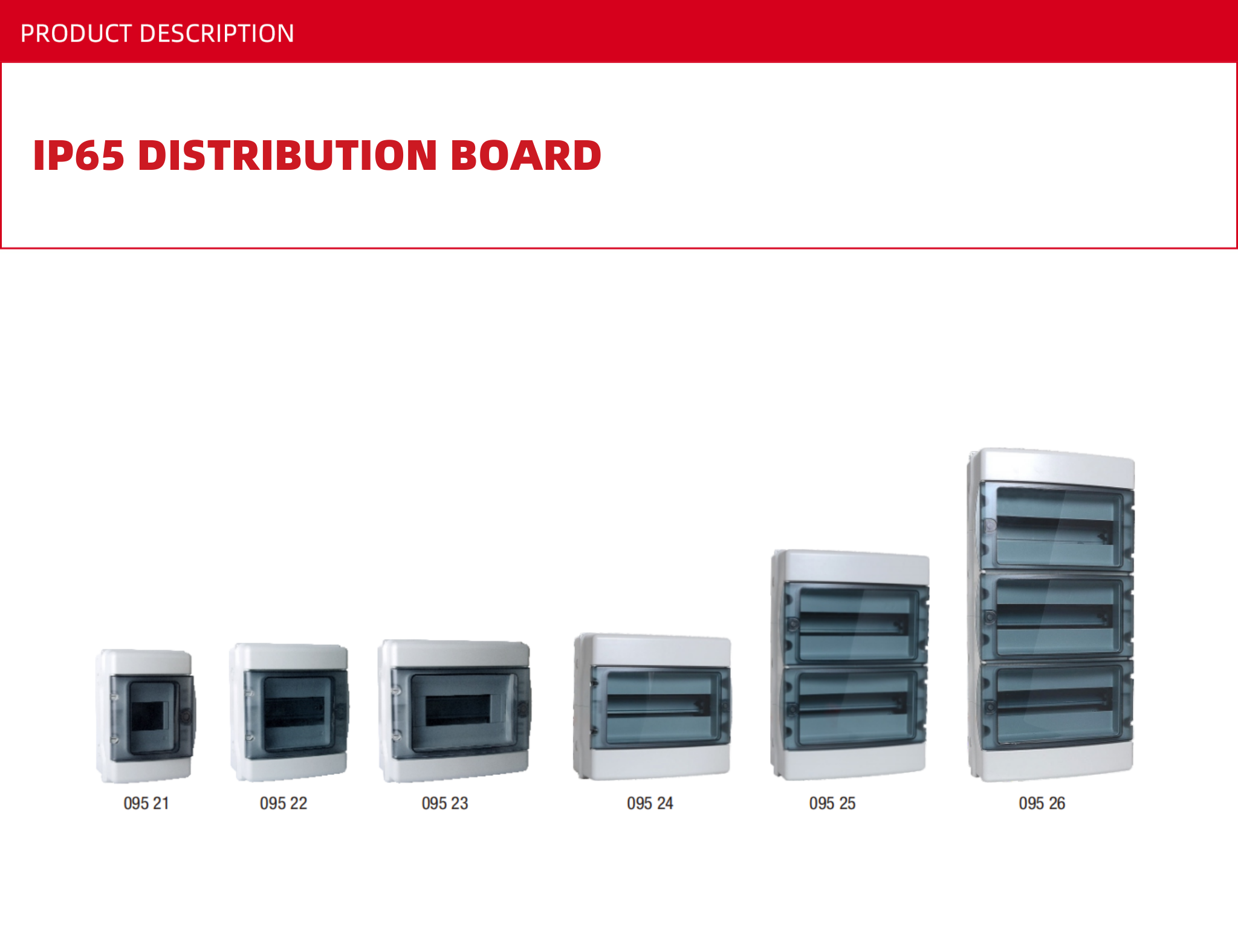 IP65 Distribution board