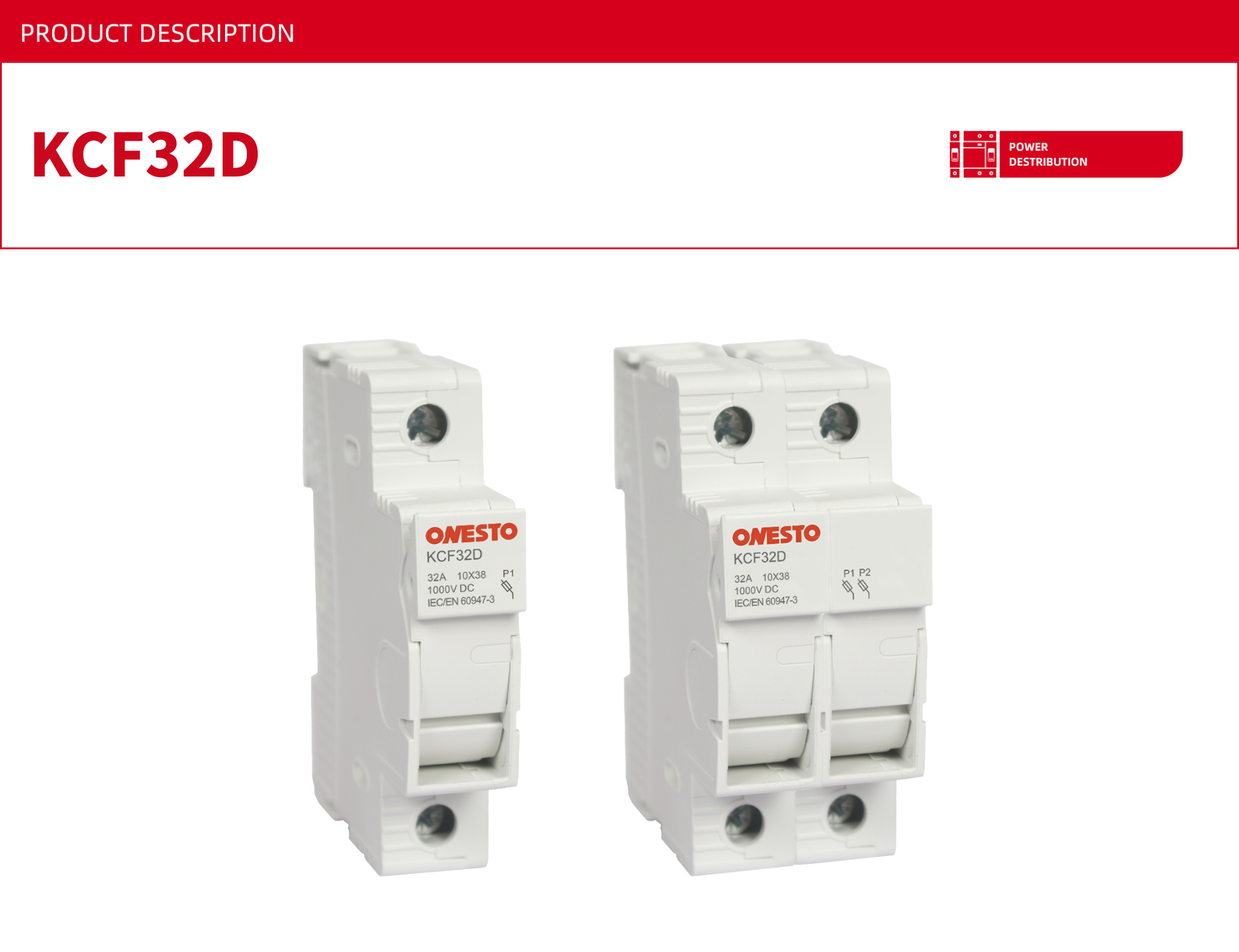 DC fuse holder 1000V